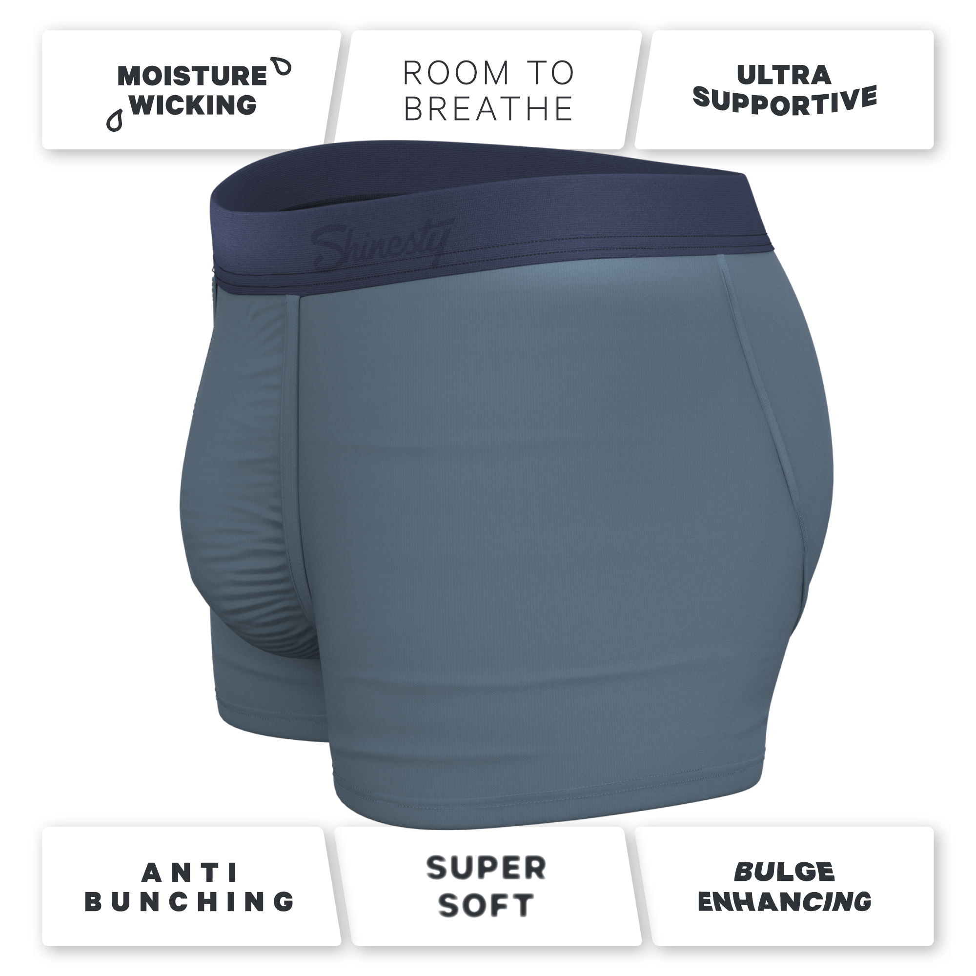 The Wake In The Lake | Tonal Teal Ball Hammock® Pouch Trunks Underwear - Shinesty