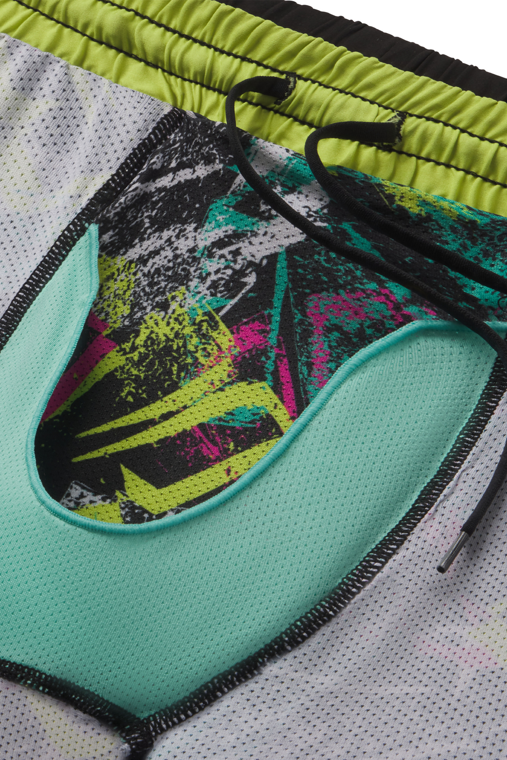 The Warm Up | Black and Neon Ball Hammock® 9 Inch Athletic Shorts - Shinesty