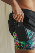 The Warm Up | Black and Neon Ball Hammock® 9 Inch Athletic Shorts - Shinesty