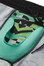 The Water Break | Black and Green Neon Ball Hammock® 9 Inch Athletic Shorts - Shinesty