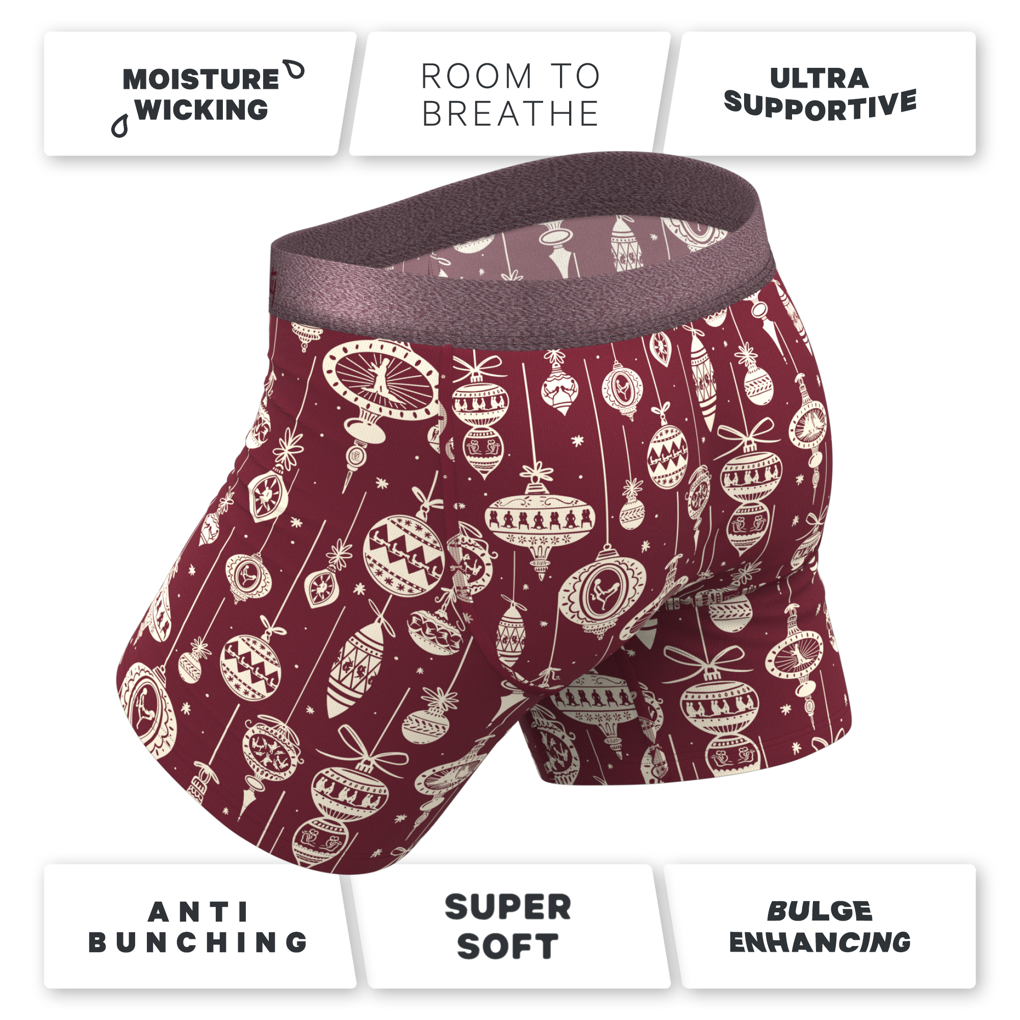 The Well Hung | Naughty Ornament Ball Hammock® Pouch Underwear With Fly - Shinesty
