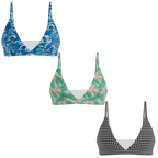 The Wet & Wild | Boob Hammock™ Triangle Bralette 3 Pack - Shinesty