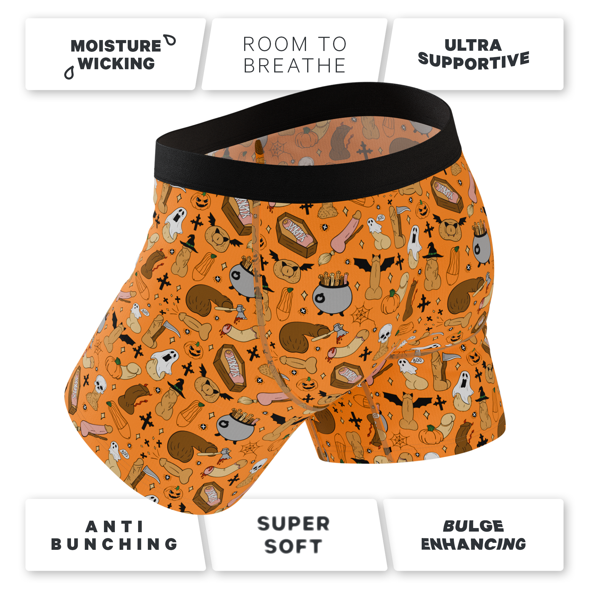 The Wicked Willy | Graphic Trick or Treat Ball Hammock® Pouch Underwear With Fly - Shinesty