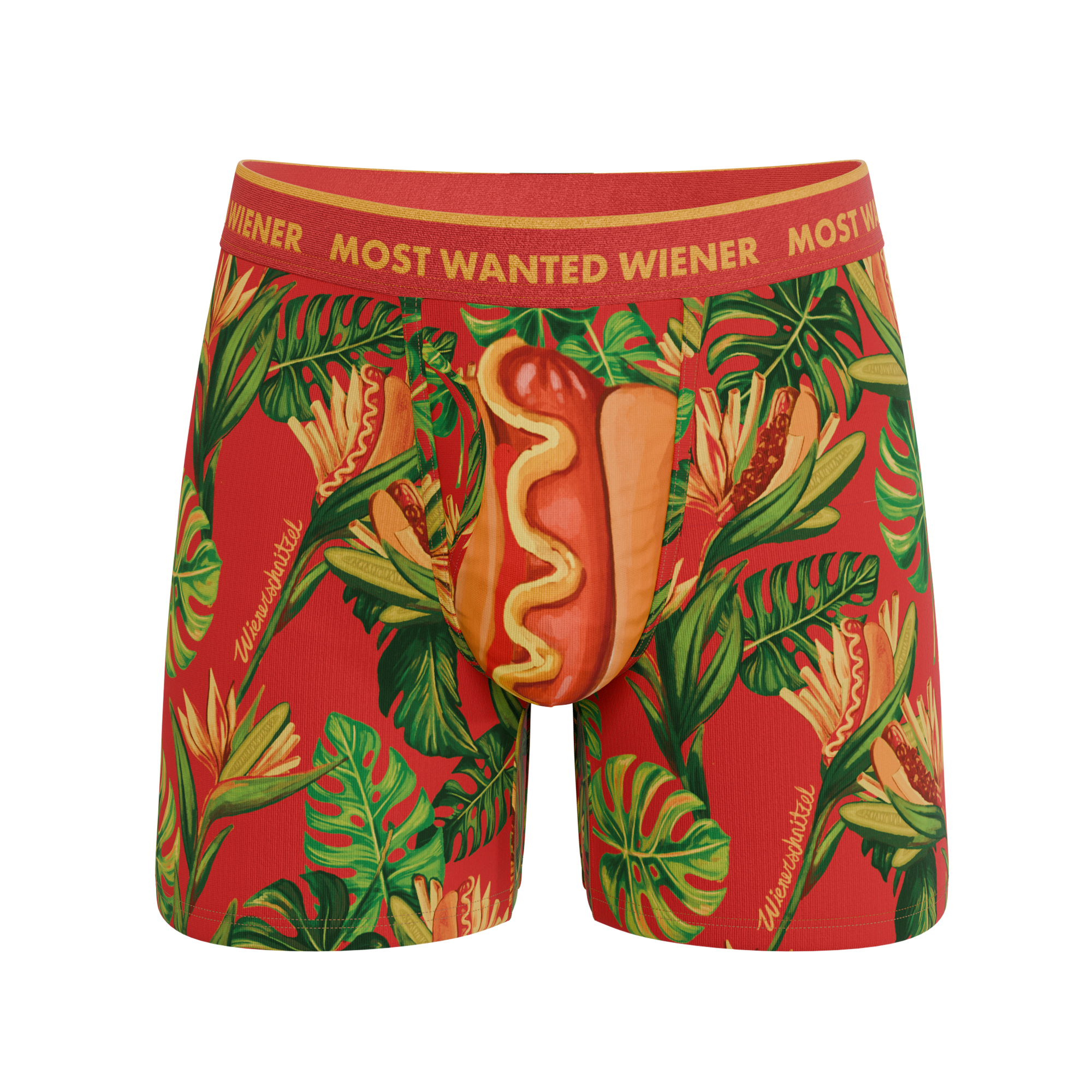 The Wiener In Paradise | Shinesty X Wienerschnitzel Tropical Ball Hammock® Magnum Big Pouch Underwear - Shinesty