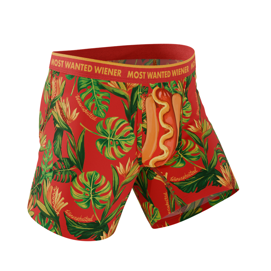 The Wiener In Paradise | Shinesty X Wienerschnitzel Tropical Ball Hammock® Pouch Underwear - Shinesty
