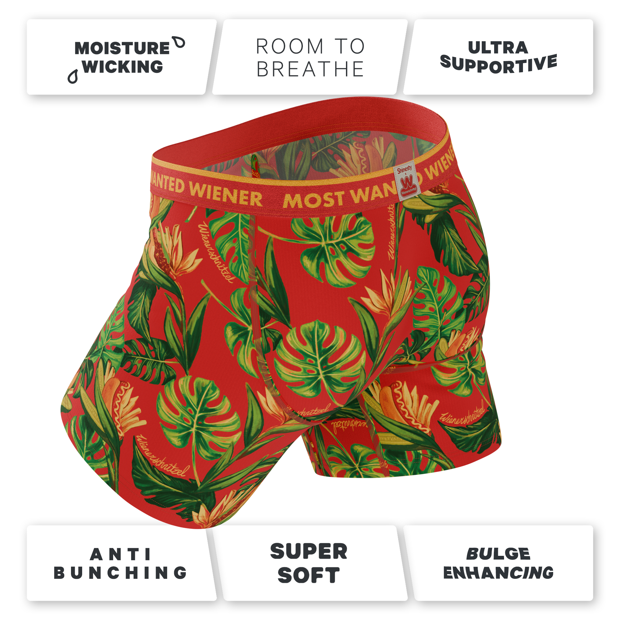 The Wiener In Paradise | Shinesty X Wienerschnitzel Tropical Ball Hammock® Pouch Underwear - Shinesty