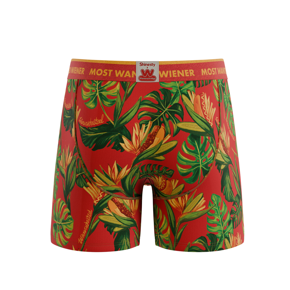 The Wiener In Paradise | Shinesty X Wienerschnitzel Tropical Ball Hammock® Pouch Underwear With Fly - Shinesty