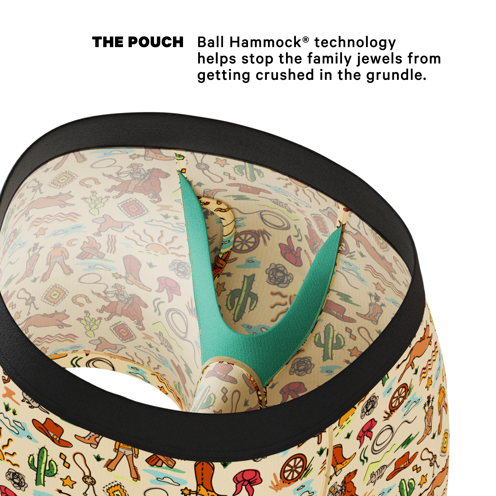 The Wild Bandit | Bull Ball Hammock® Pouch Underwear With Fly - Shinesty