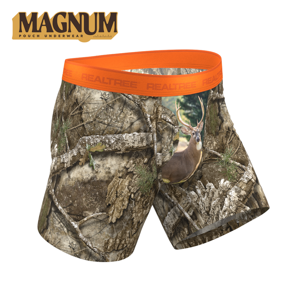 The Wild Game | Realtree x Shinesty Neon Orange Ball Hammock® Magnum Big Pouch Underwear - Shinesty