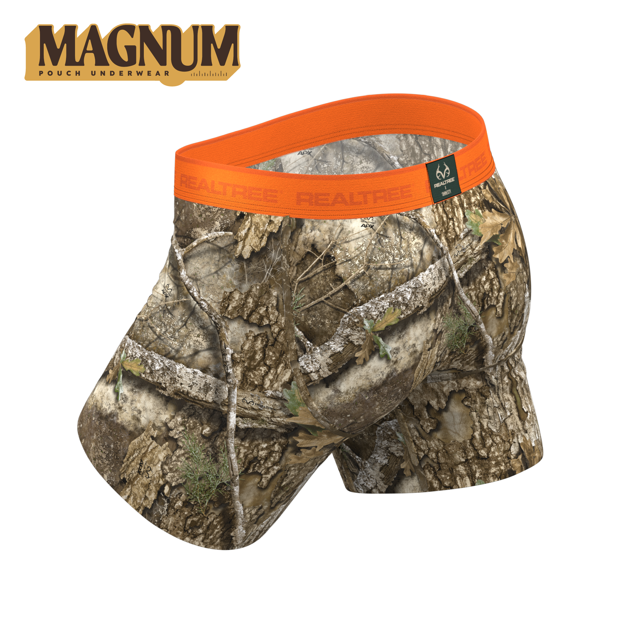 The Wild Game | Realtree x Shinesty Neon Orange Ball Hammock® Magnum Big Pouch Underwear - Shinesty