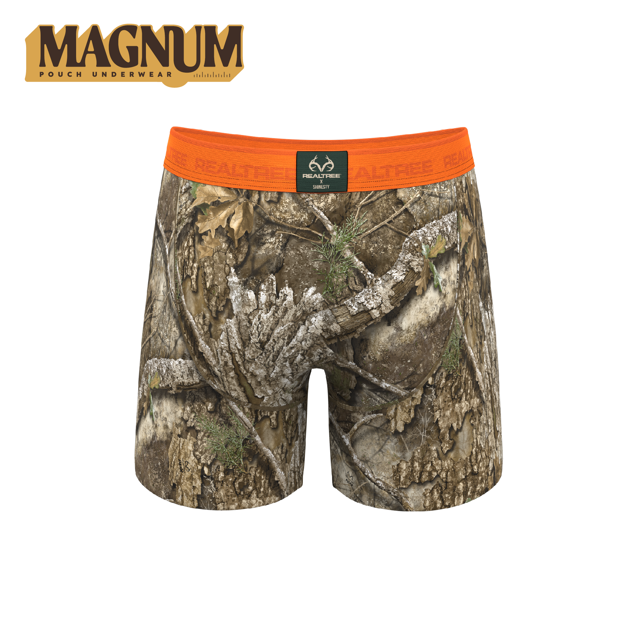 The Wild Game | Realtree x Shinesty Neon Orange Ball Hammock® Magnum Big Pouch Underwear - Shinesty