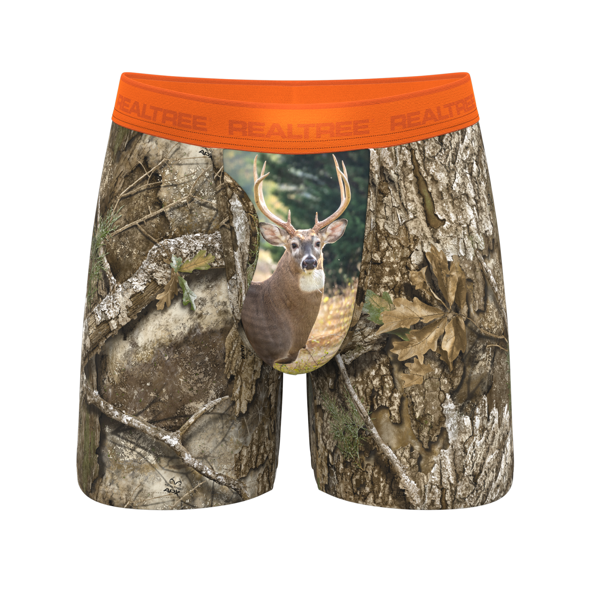 The Wild Game | Realtree x Shinesty Neon Orange Ball Hammock® Pouch Underwear With Fly - Shinesty