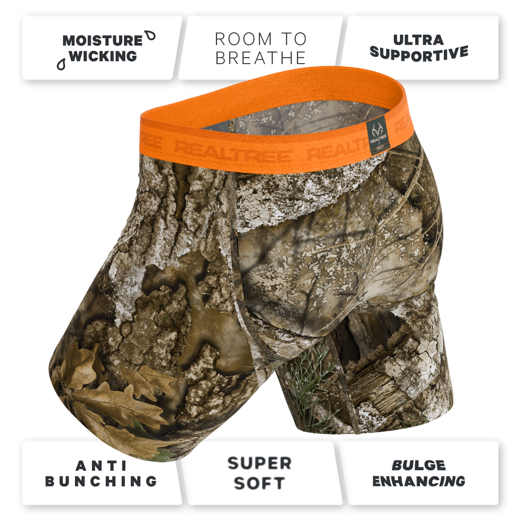 The Wild Game | Realtree x Shinesty Neon Orange Ball Hammock® Boxer - Long Leg - Shinesty