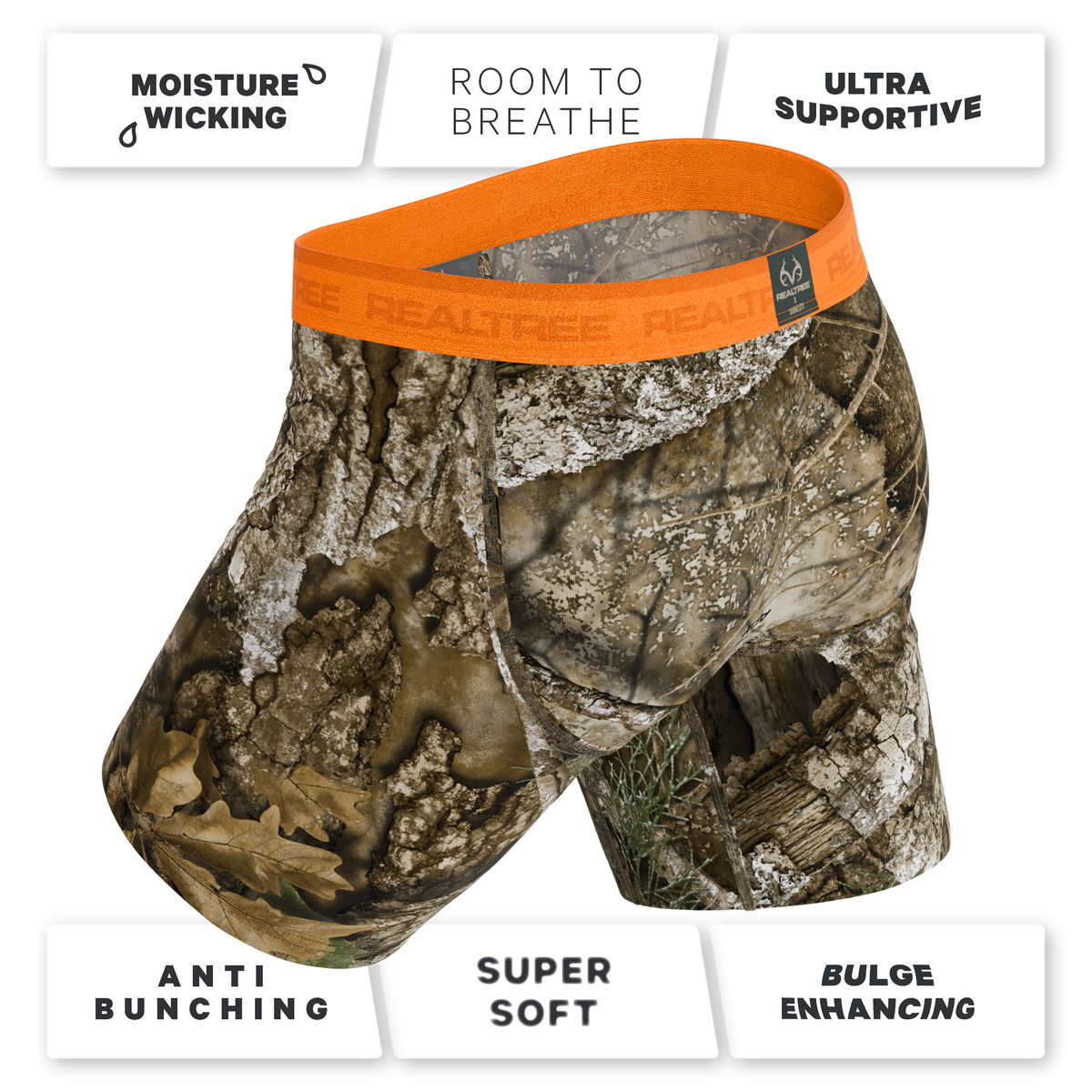 The Wild Game | Realtree x Shinesty Neon Orange Ball Hammock® Boxer - Long Leg - Shinesty