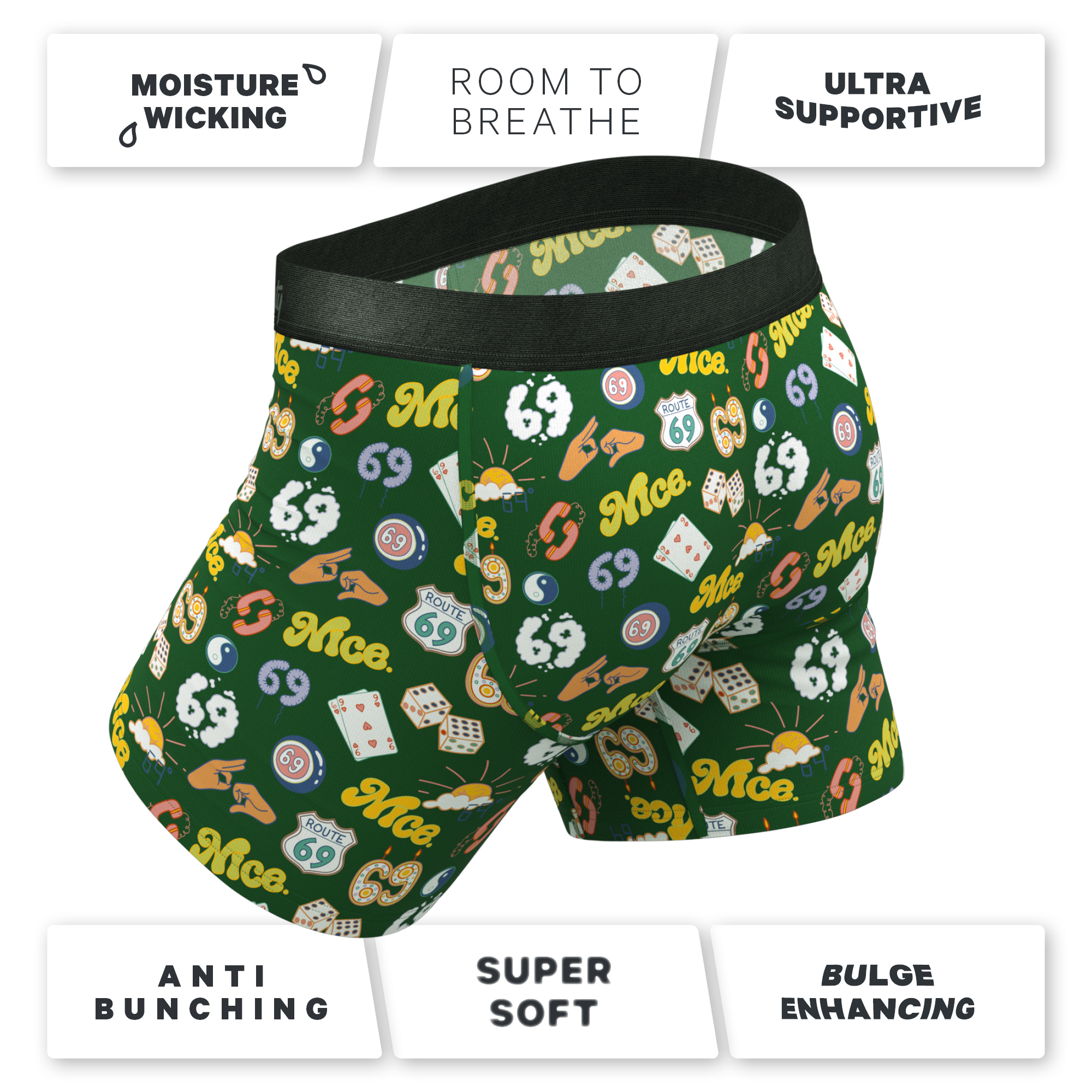 The Wine Dine & 69 | Route 69 Ball Hammock® Pouch Underwear - Shinesty