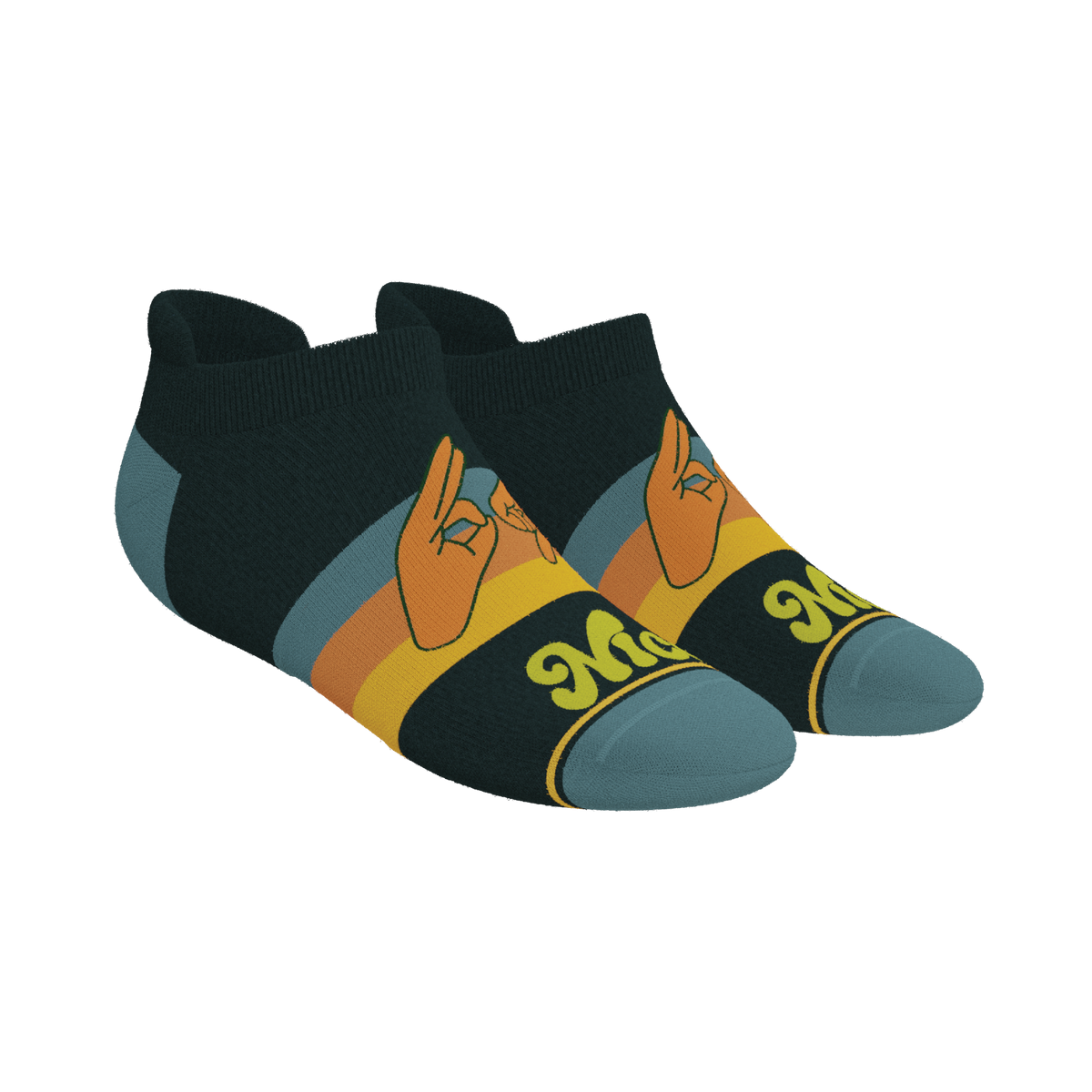 The Wine Dine & 69 | Route 69 Heel Hammock™ Ankle Socks - Shinesty