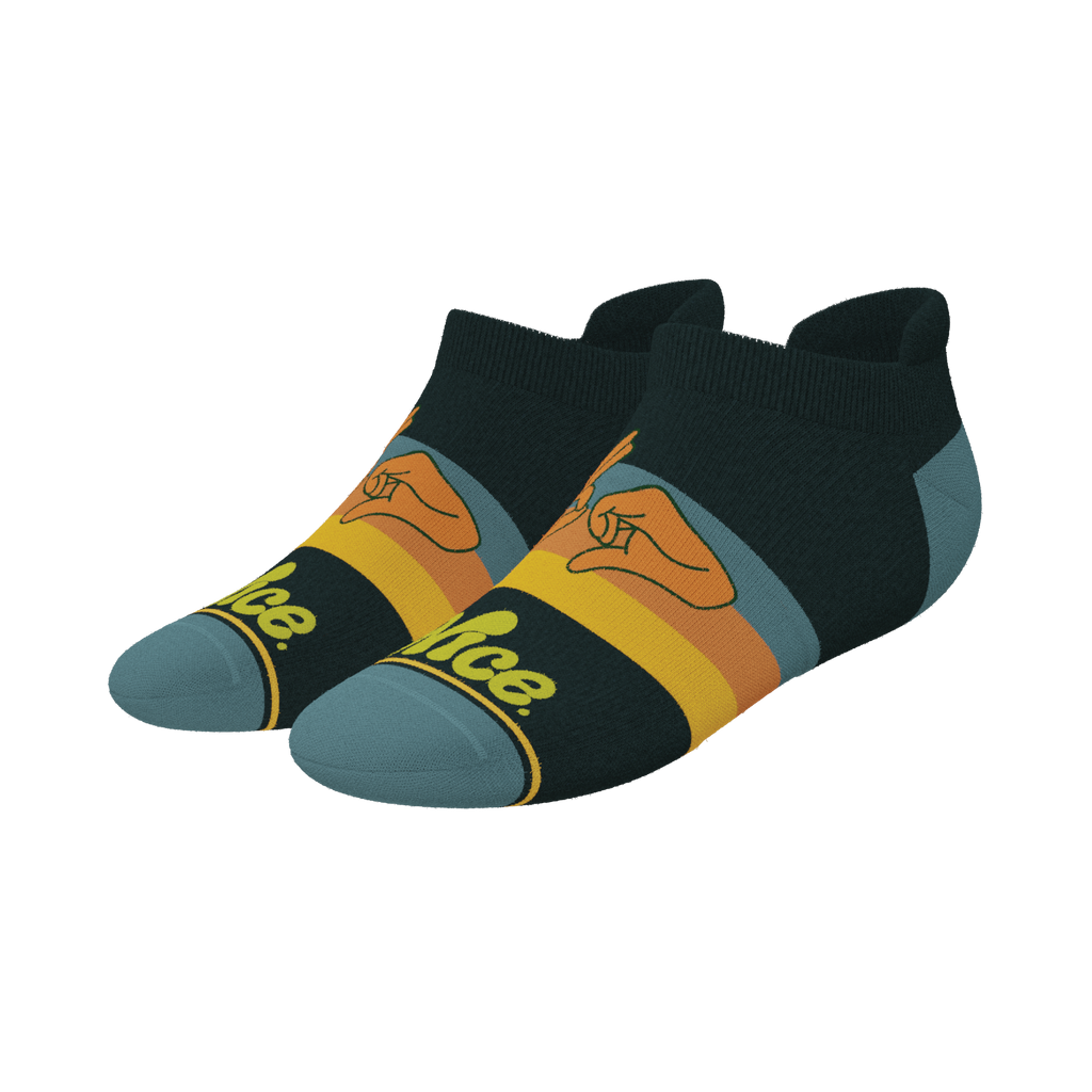 The Wine Dine & 69 | Route 69 Heel Hammock™ Ankle Socks - Shinesty