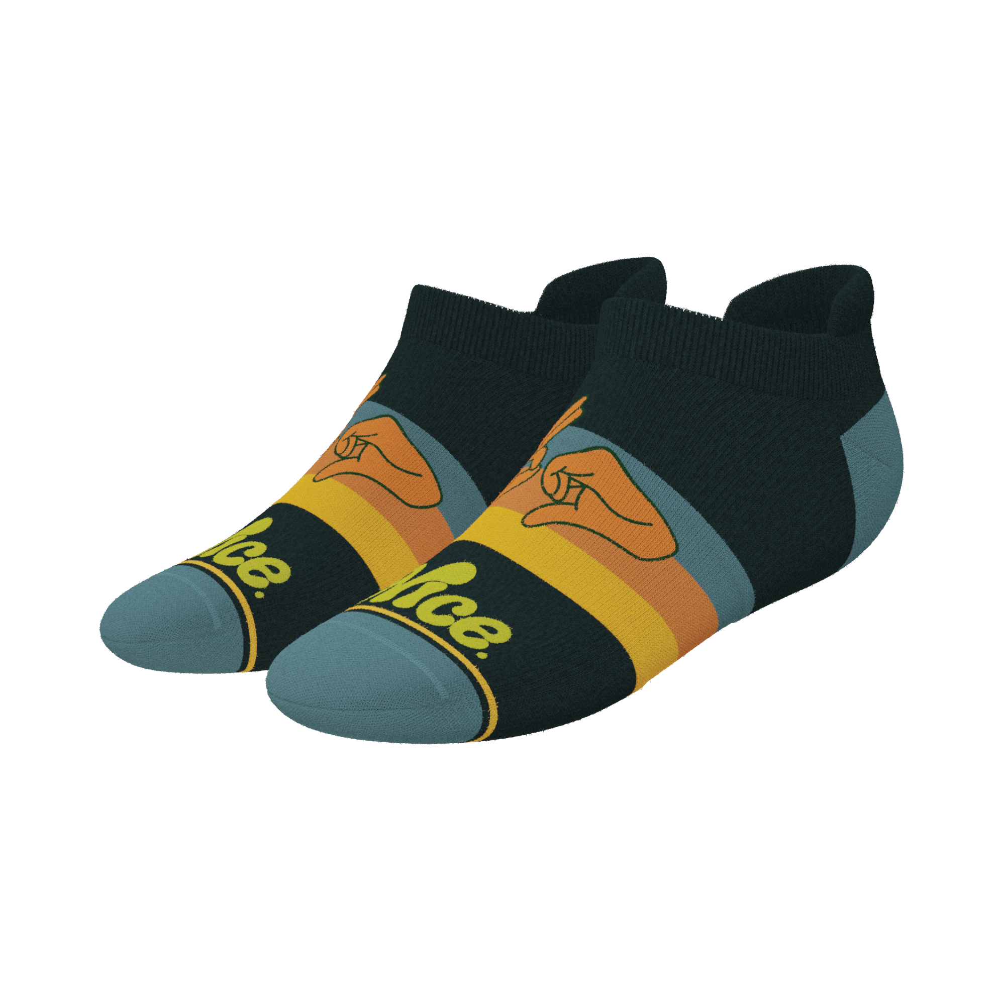 The Wine Dine & 69 | Route 69 Heel Hammock™ Ankle Socks - Shinesty