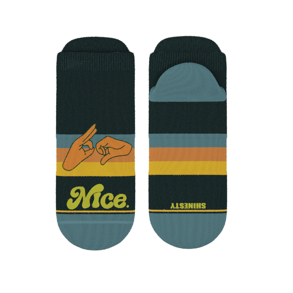 The Wine Dine & 69 | Route 69 Heel Hammock™ Ankle Socks - Shinesty