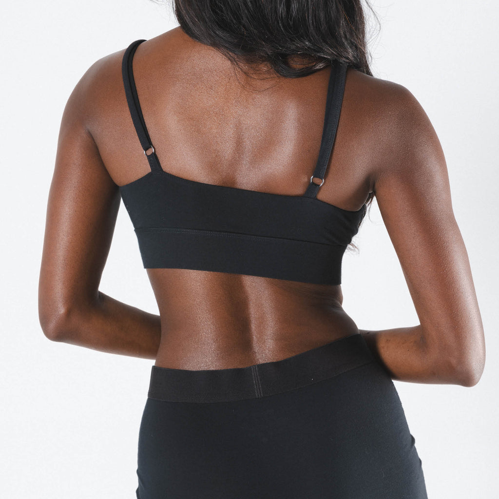 The Threat Level Midnight | Black Boob Hammock™ Scoop Bralette - Shinesty