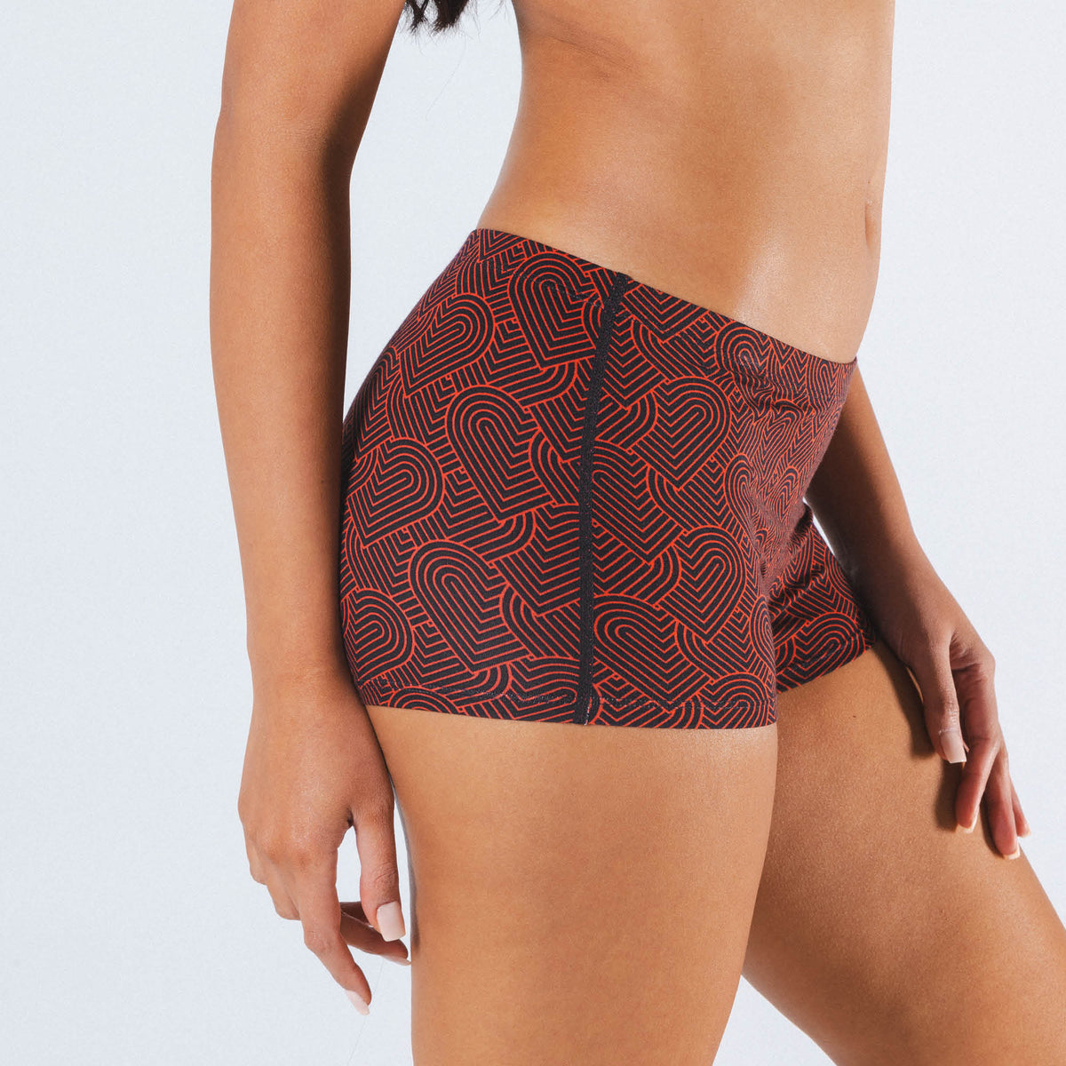 The Cherub | Geometric Hearts Modal Boyshort Underwear - Shinesty