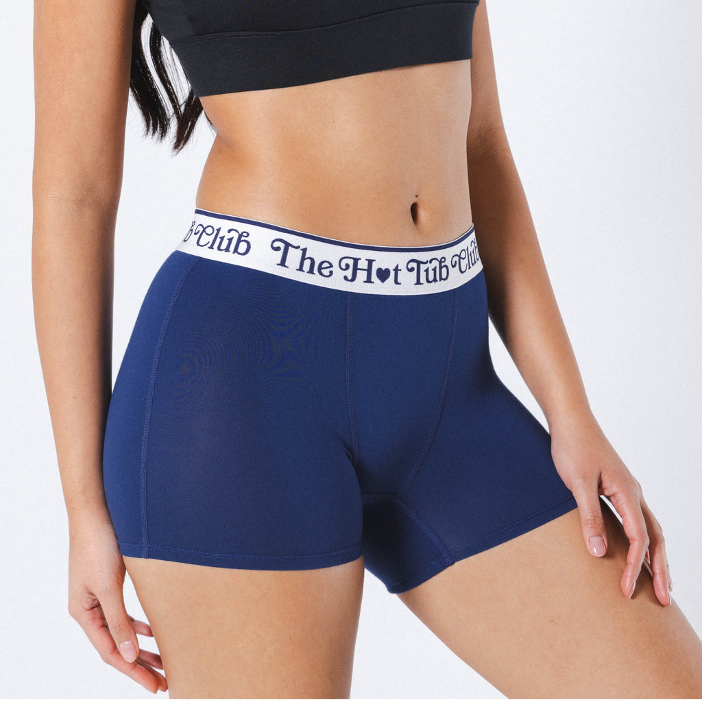 The Jet Set | Hot Tub Club Navy Women’s Boxers - Shinesty