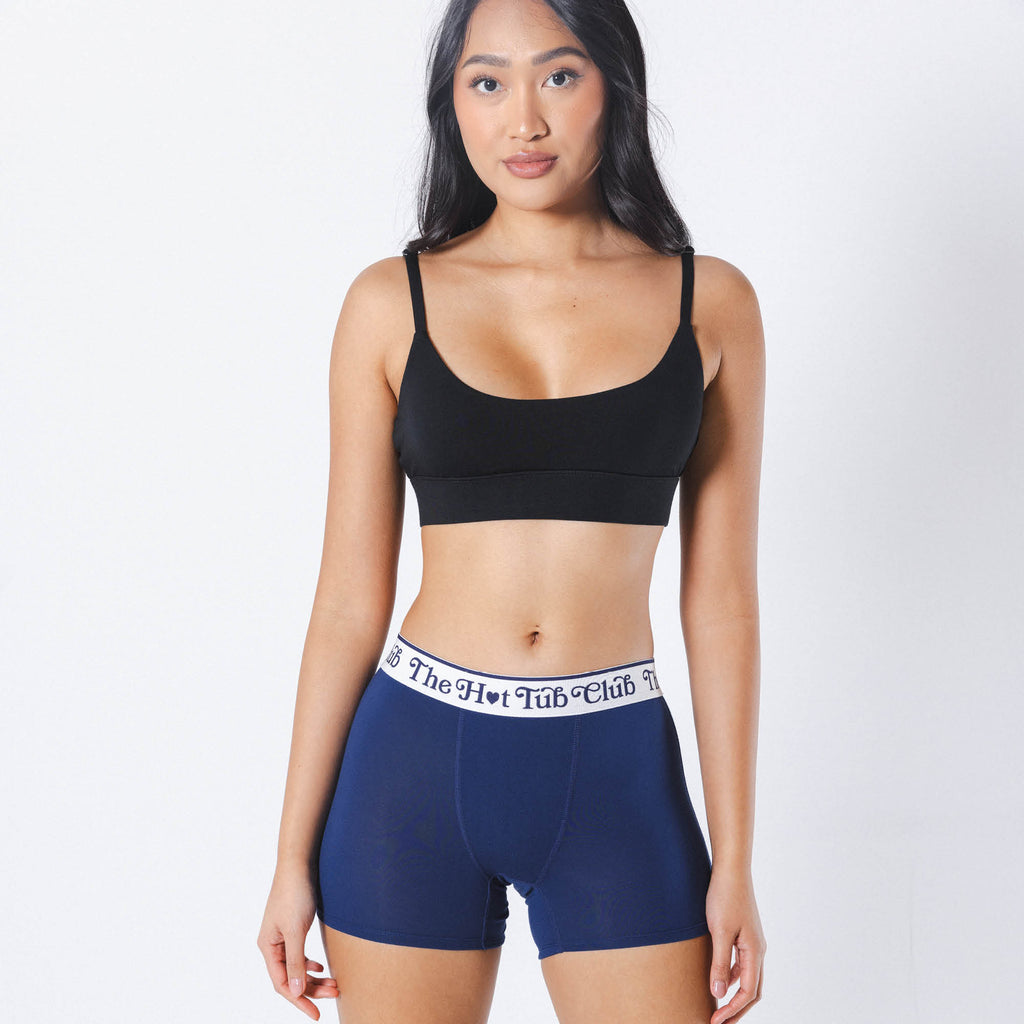The Jet Set | Hot Tub Club Navy Women’s Boxers - Shinesty