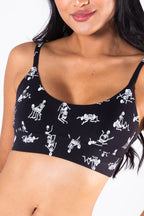 The Bare Back Bones | Glow in the Dark Skeletons Boob Hammock™ Scoop Bralette - Shinesty