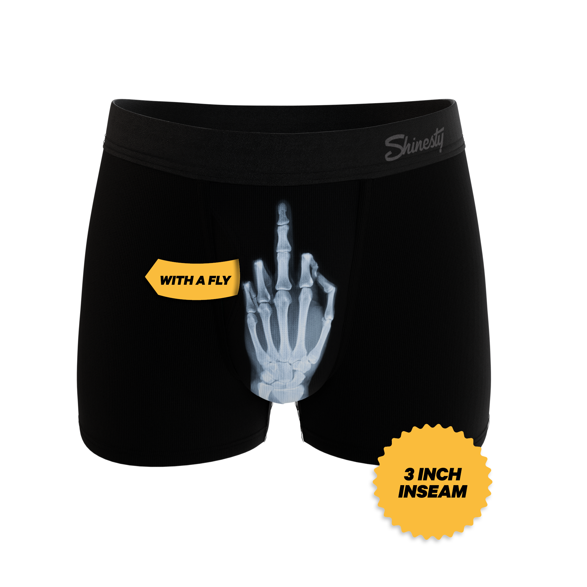 The XXX Ray | Middle Finger X Ray Ball Hammock® Pouch Trunks Underwear - Shinesty