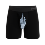 The XXX Ray | Middle Finger X Ray Ball Hammock® Pouch Underwear With Fly - Shinesty