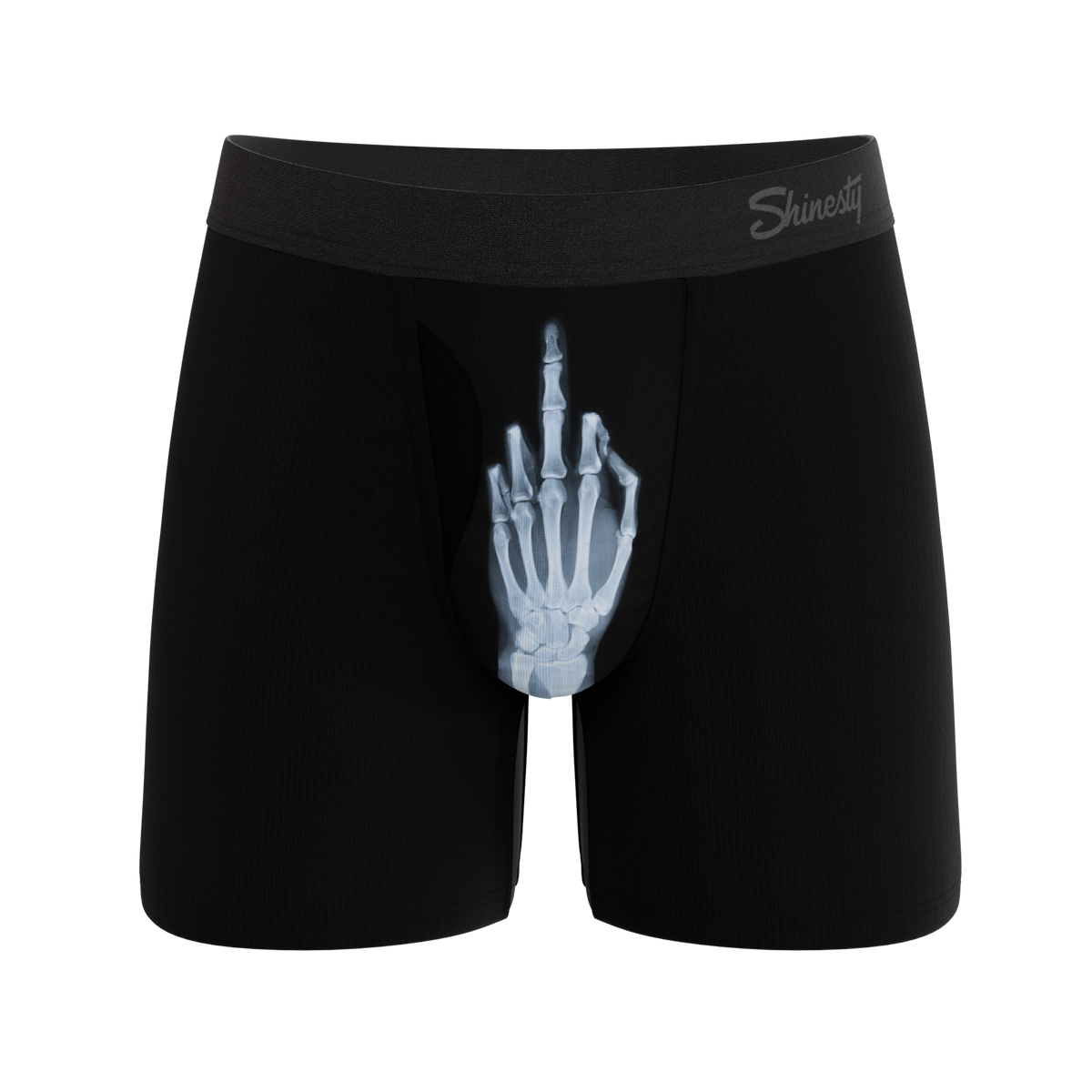 The XXX Ray | Middle Finger X Ray Ball Hammock® Pouch Underwear With Fly - Shinesty