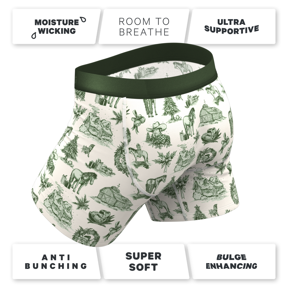 The Western Wonderland | Western Toile Ball Hammock® Pouch Underwear - Shinesty