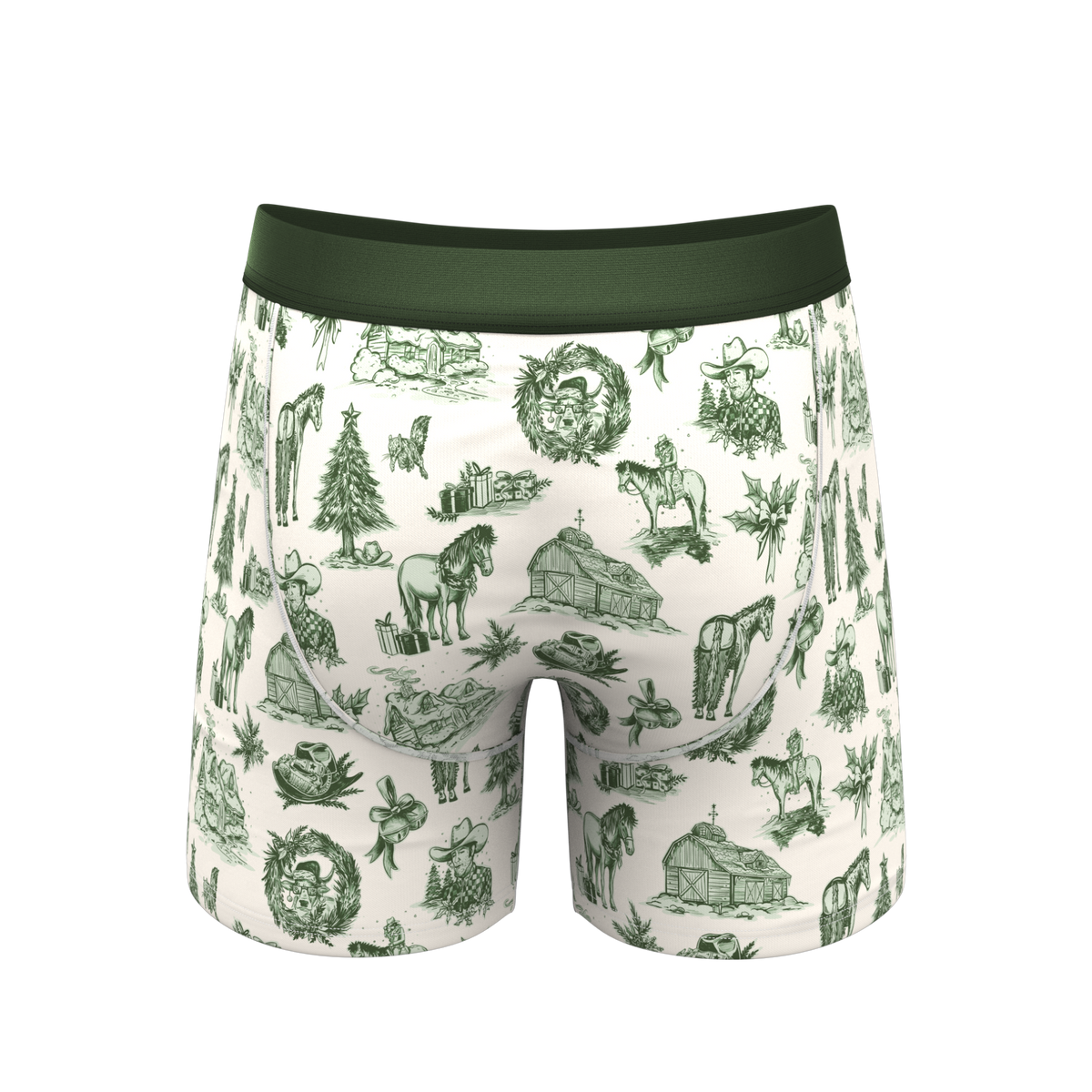 The Western Wonderland | Western Toile Ball Hammock® Pouch Underwear With Fly - Shinesty