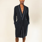 The Threat Level Midnight | Black Long Modal Robe - Shinesty