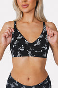 The Bare Back Bones | Glow In The Dark Skeletons Boob Hammock™ Plunge Bralette - Shinesty