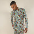 The Blender | Grey Duck Camo SleepDeep™ Men’s Long Sleeve Pajama Shirt - Shinesty