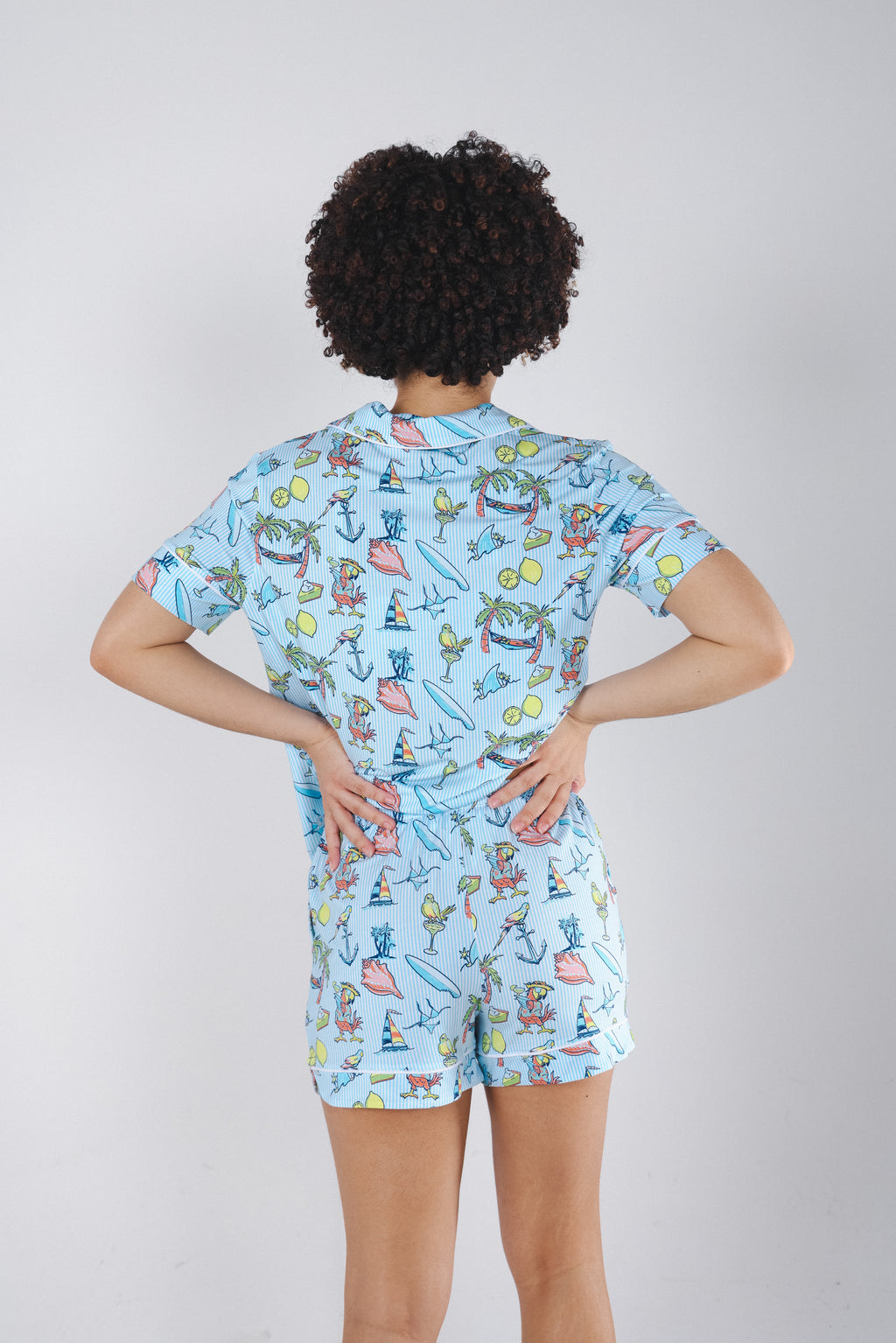 The Boat Drinks | Shinesty x Margaritaville® Button Down Short Pajama Set - Shinesty