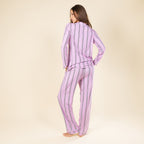 The Bubble Gum | Pink Striped SleepDeep™ Women’s Long Sleeve Pajama Set - Shinesty