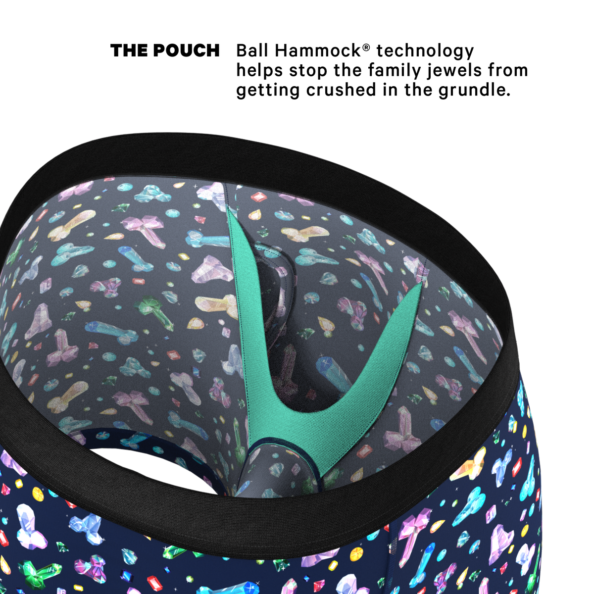 The Family Jewels | Testicular Cancer Foundation Ball Hammock® Pouch Underwear with Fly - Shinesty