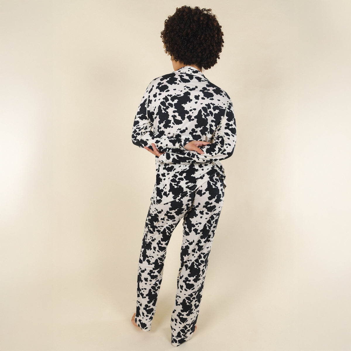 The Graze Escape | Cow Hide SleepDeep™ Women’s Long Sleeve Pajama Set - Shinesty