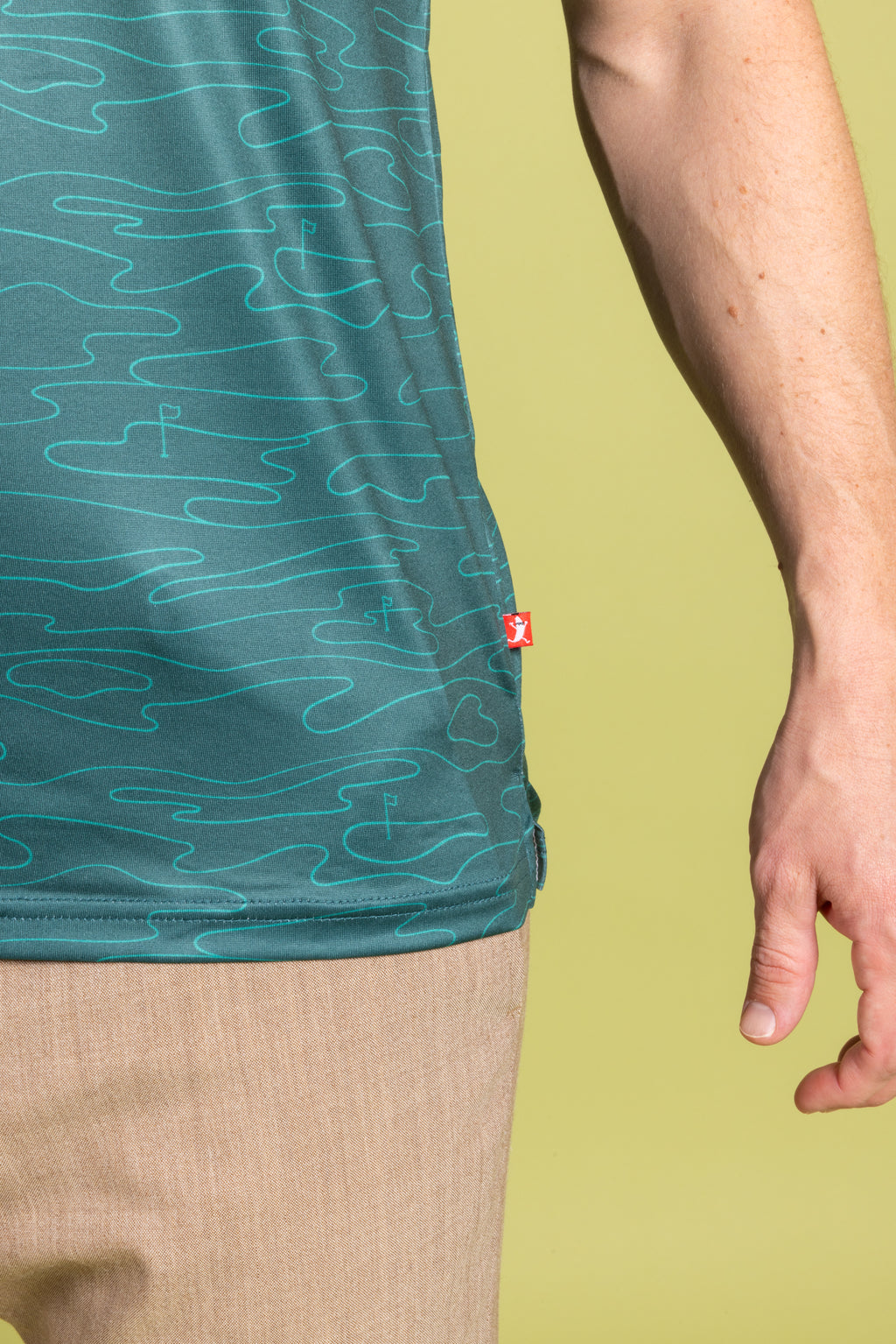 The Green Tea | Golf Holes Topography Men’s Polo - Shinesty