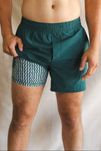 The Green Way | Green Deck Stripe Ball Hammock® 5 Inch Athletic Shorts - Shinesty