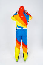 The Groovy Gondola | Orange Retro Swirl One Piece Ski Suit - Shinesty