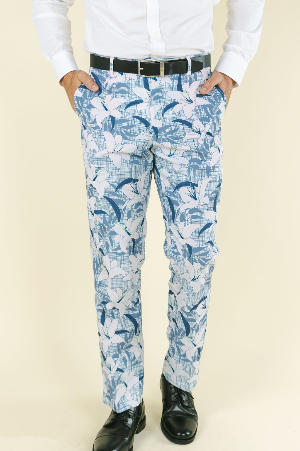 The Gilded Lily | Crosshatch Lilies Suit Pants - Shinesty