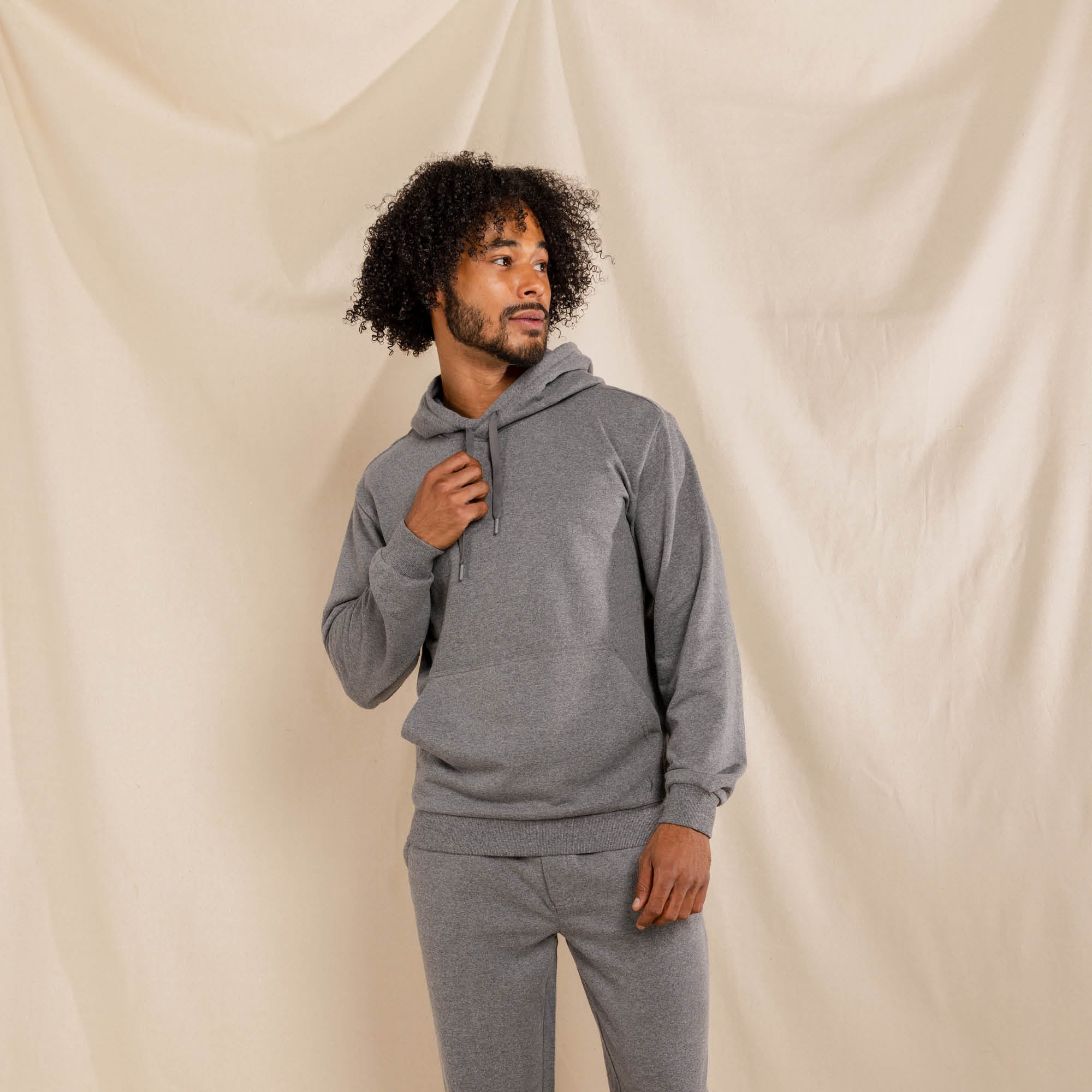 The Seattle Skyline | Grey Goldilocks™ Men’s Lounge Hoodie - Shinesty