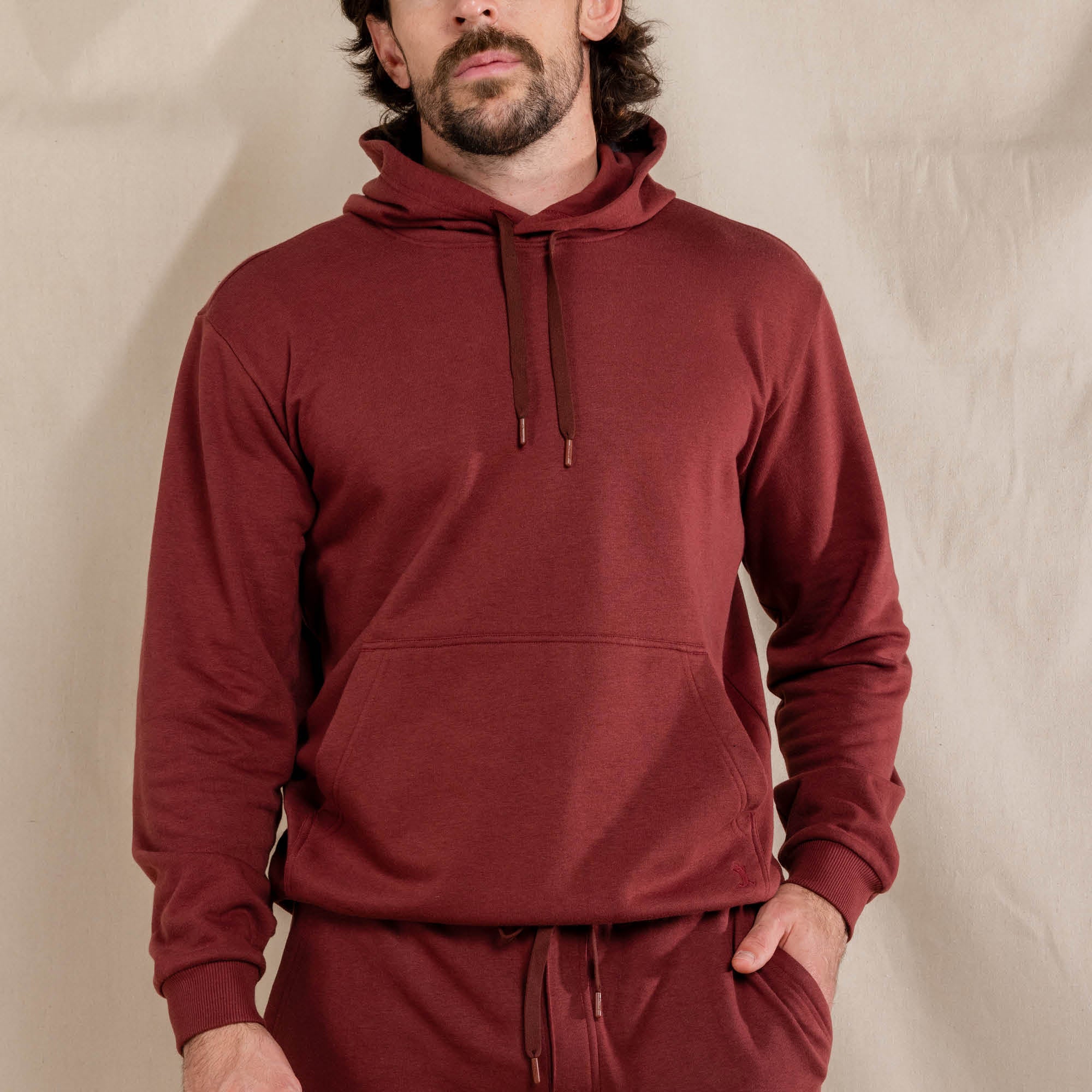 The Maroon Jive | Maroon Goldilocks™ Men’s Lounge Hoodie - Shinesty