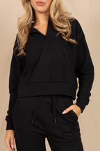The Threat Level Midnight | Black Goldilocks™ Women’s Half Zip Lounge Hoodie - Shinesty