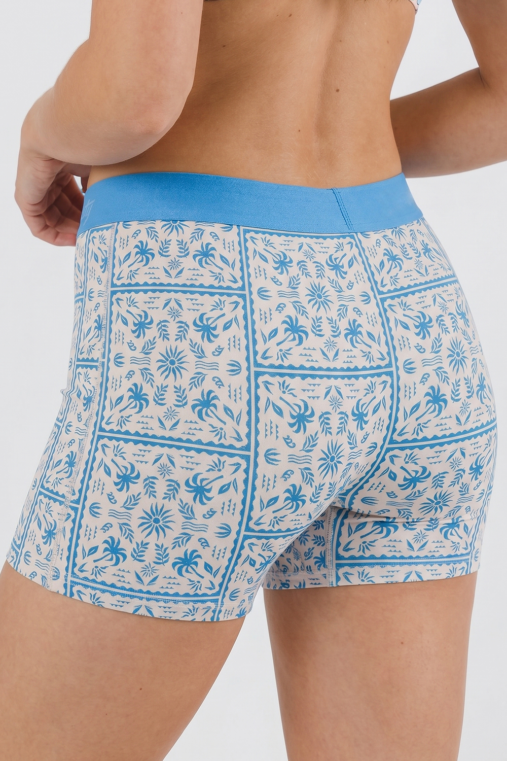 The Santorini | Blue Tile Women’s Boxers - Shinesty