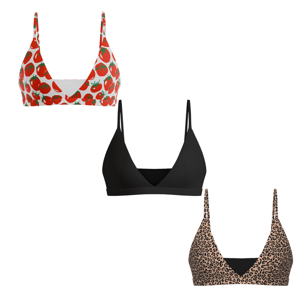 The For the Girls | Boob Hammock™ Triangle Bralette 3 Pack - Shinesty