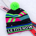 The Steep & Deep | Black and Neon Ski Beanie - Shinesty